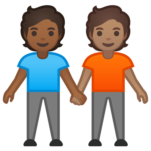 People Holding Hands: Medium-Dark Skin Tone, Medium Skin Tone, the design in this release