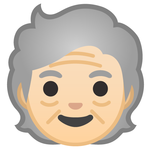 Older Person: Light Skin Tone, the design in this release