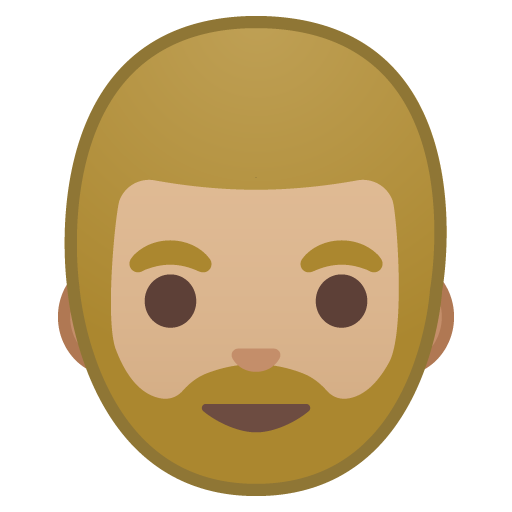 Person: Medium-Light Skin Tone, Beard, the previous design