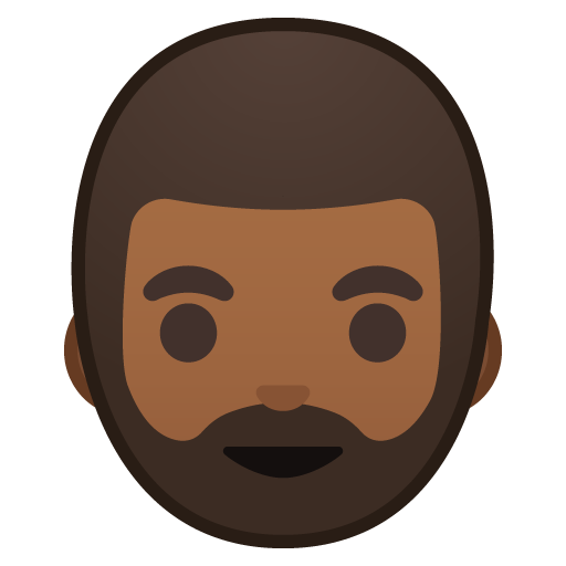 Person: Medium-Dark Skin Tone, Beard, the previous design
