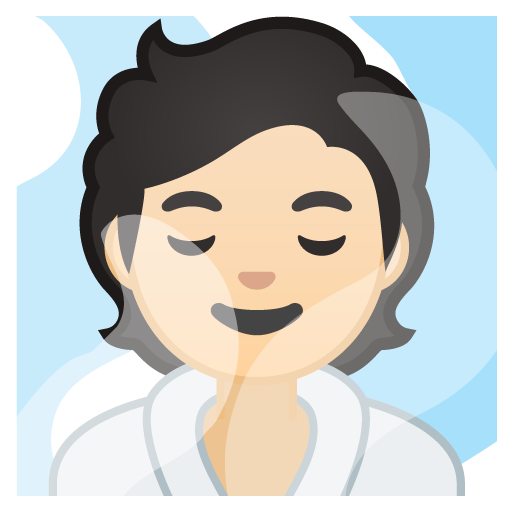 Person in Steamy Room: Light Skin Tone, the design in this release