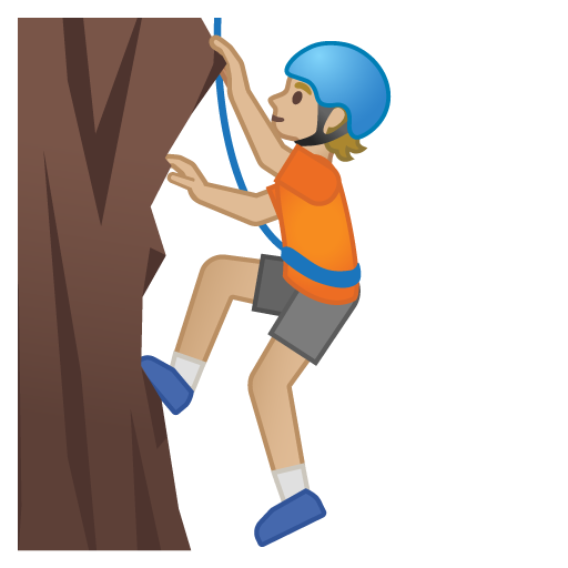 Person Climbing: Medium-Light Skin Tone, the design in this release