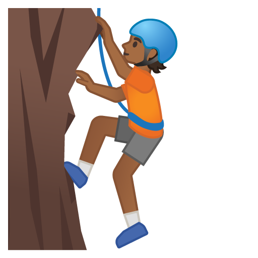 Person Climbing: Medium-Dark Skin Tone, the design in this release