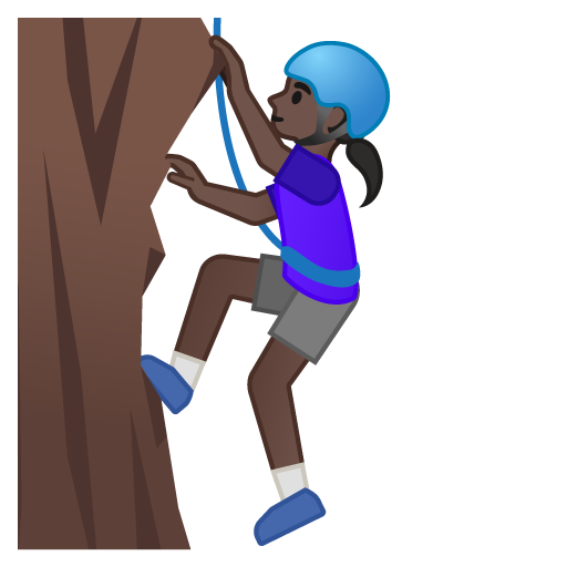 Woman Climbing: Dark Skin Tone, the design in this release