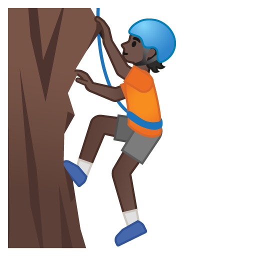 Person Climbing: Dark Skin Tone, the design in this release