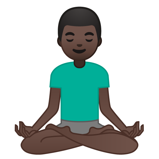 Man in Lotus Position: Dark Skin Tone, the design in this release