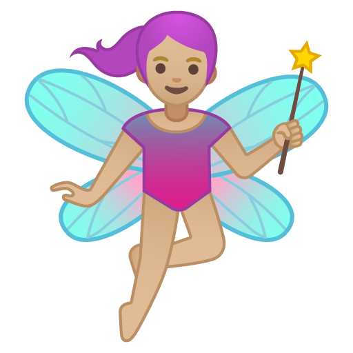 Woman Fairy: Medium-Light Skin Tone, the design in this release