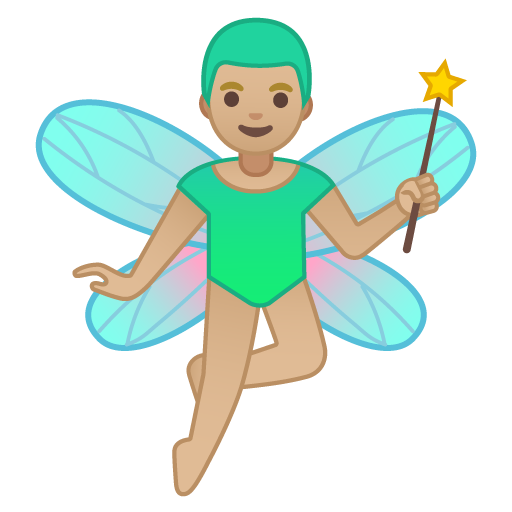 Man Fairy: Medium-Light Skin Tone, the design in this release
