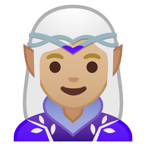 Woman Elf: Medium-Light Skin Tone, the design in this release