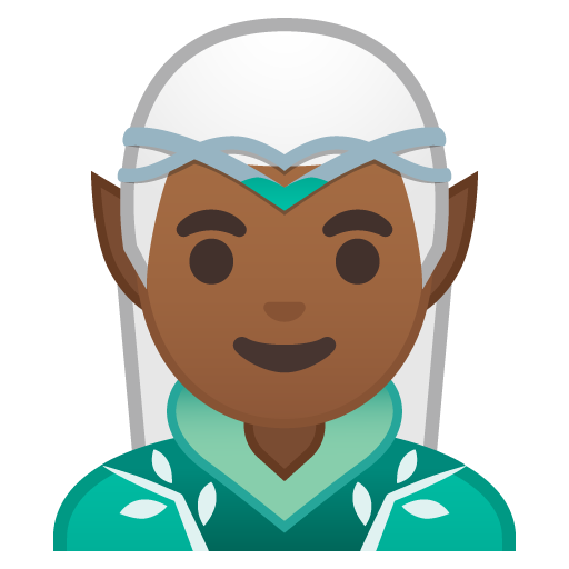 Man Elf: Medium-Dark Skin Tone, the design in this release