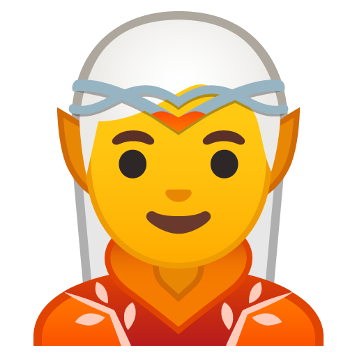 Elf as drawn by Google in Android 10.0