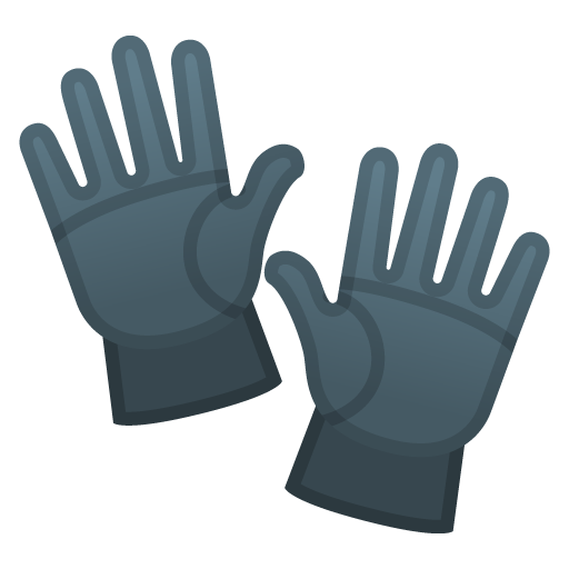 Gloves as drawn by Google in Android 10.0