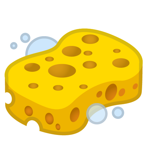 Sponge as drawn by Google in Android 10.0