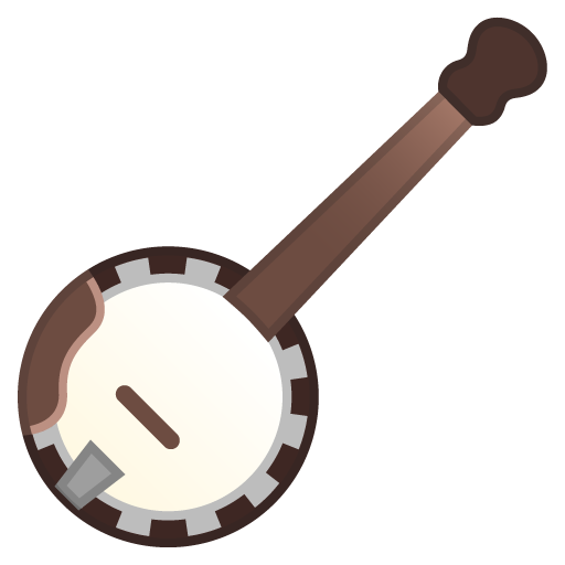 Banjo as drawn by Google in Android 10.0
