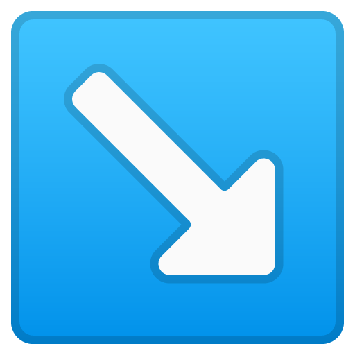 Down-Right Arrow as drawn by Google in Android 10.0