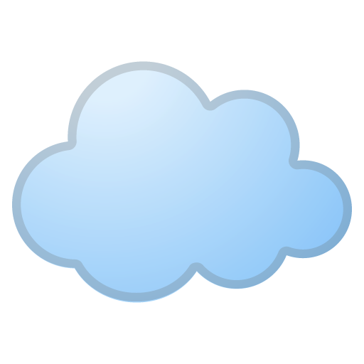 Cloud as drawn by Google in Android 10.0