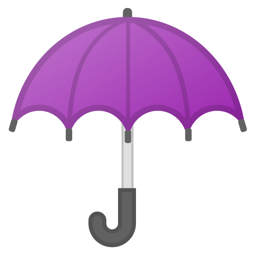 Umbrella as drawn by Google in Android 10.0