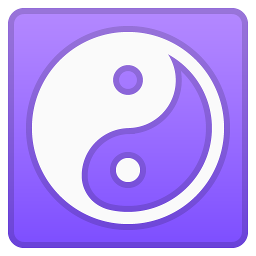 Yin Yang as drawn by Google in Android 10.0
