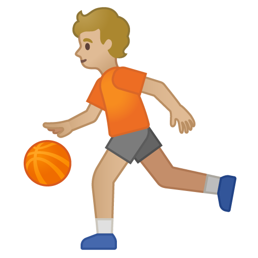 Person Bouncing Ball: Medium-Light Skin Tone, the design in this release