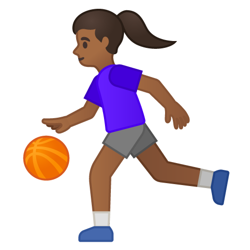 Woman Bouncing Ball: Medium-Dark Skin Tone, the design in this release