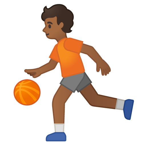 Person Bouncing Ball: Medium-Dark Skin Tone, the design in this release