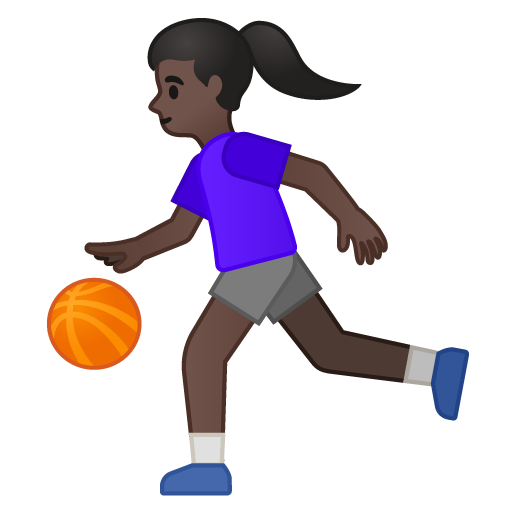 Woman Bouncing Ball: Dark Skin Tone, the design in this release
