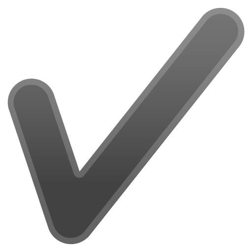 Check Mark as drawn by Google in Android 10.0