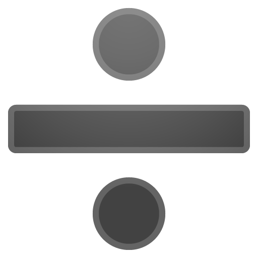 Divide as drawn by Google in Android 10.0
