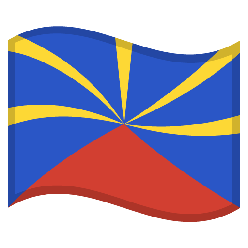 Flag: Réunion as drawn by Google in Android 11.0 December 2020 Feature Drop