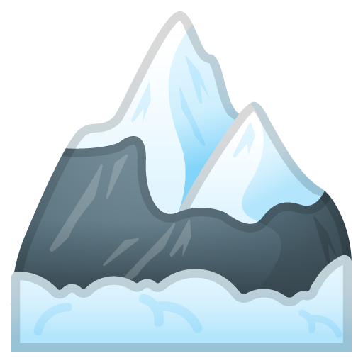 Snow-Capped Mountain as drawn by Google in Android 11.0 December 2020 Feature Drop