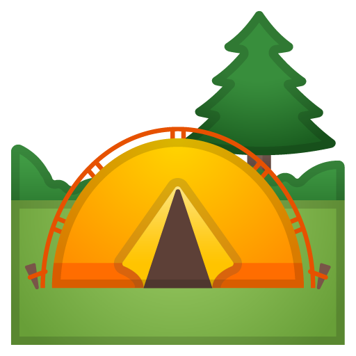 Camping as drawn by Google in Android 11.0 December 2020 Feature Drop