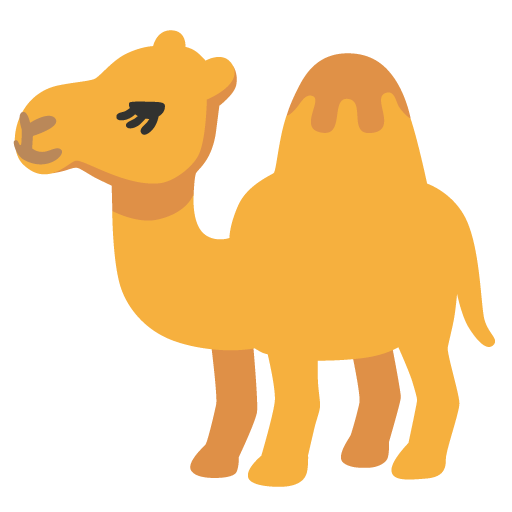 Camel as drawn by Google in Android 11.0 December 2020 Feature Drop