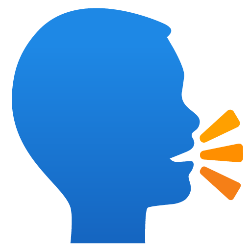 Speaking Head as drawn by Google in Android 11.0 December 2020 Feature Drop