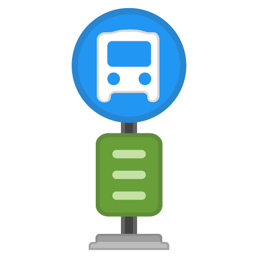 Bus Stop as drawn by Google in Android 11.0 December 2020 Feature Drop