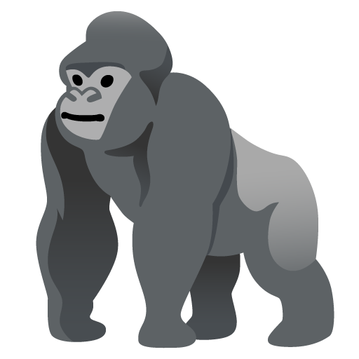 Gorilla as drawn by Google in Android 11.0 December 2020 Feature Drop