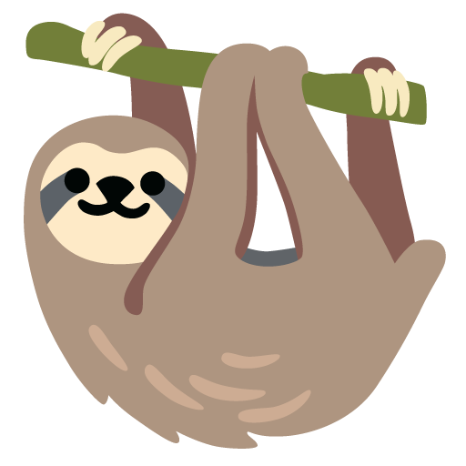 Sloth as drawn by Google in Android 11.0 December 2020 Feature Drop