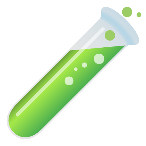Test Tube as drawn by Google in Android 11.0 December 2020 Feature Drop