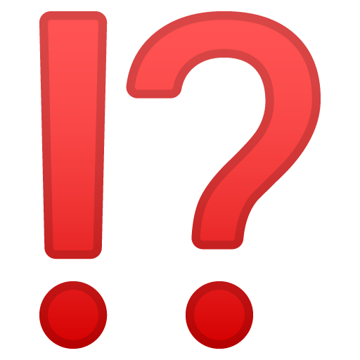Exclamation Question Mark as drawn by Google in Android 11.0 December 2020 Feature Drop