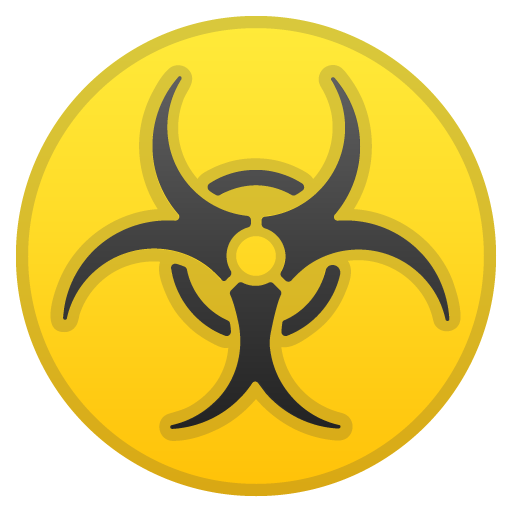 Biohazard as drawn by Google in Android 11.0 December 2020 Feature Drop