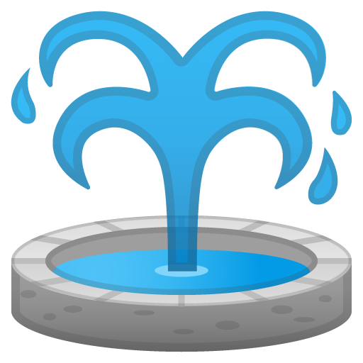 Fountain as drawn by Google in Android 11.0 December 2020 Feature Drop