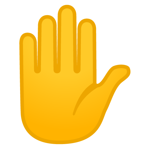Raised Hand as drawn by Google in Android 11.0 December 2020 Feature Drop
