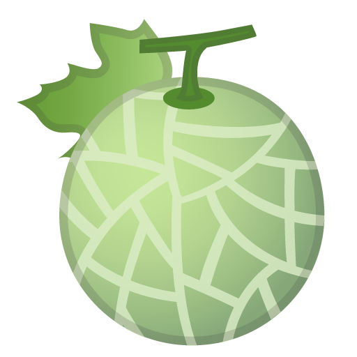 Melon as drawn by Google in Android 11.0