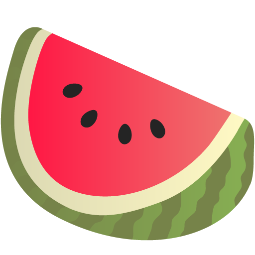 Watermelon as drawn by Google in Android 11.0