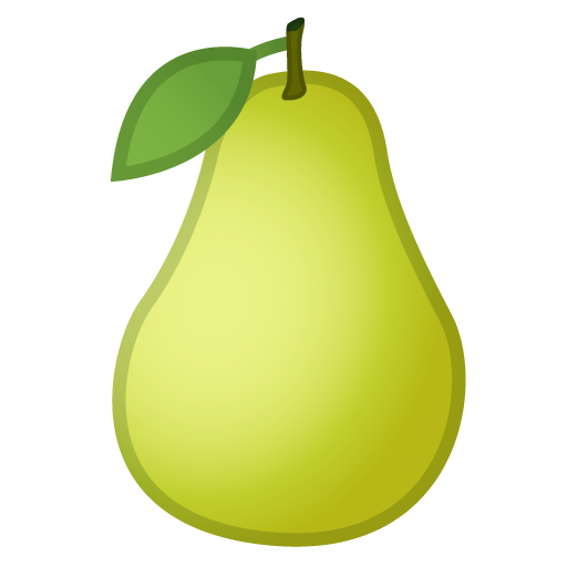 Pear as drawn by Google in Android 11.0