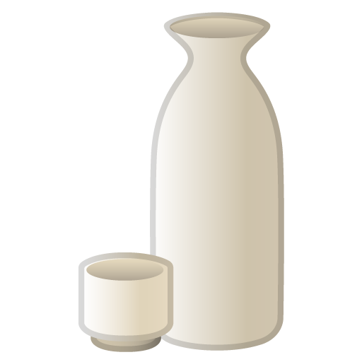 Sake as drawn by Google in Android 11.0