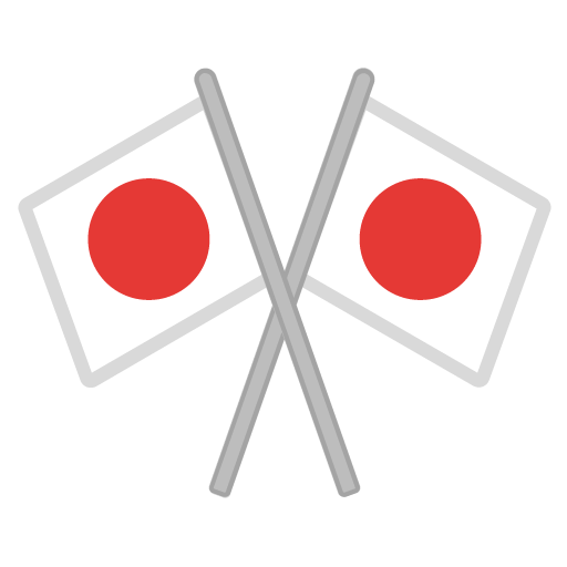 Crossed Flags as drawn by Google in Android 11.0