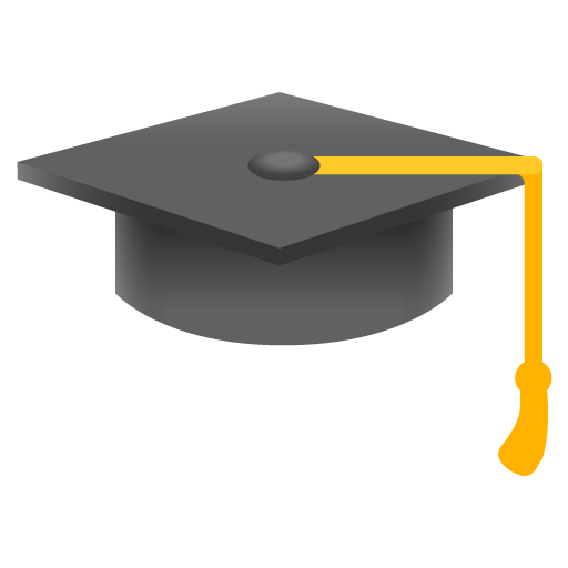 Graduation Cap as drawn by Google in Android 11.0