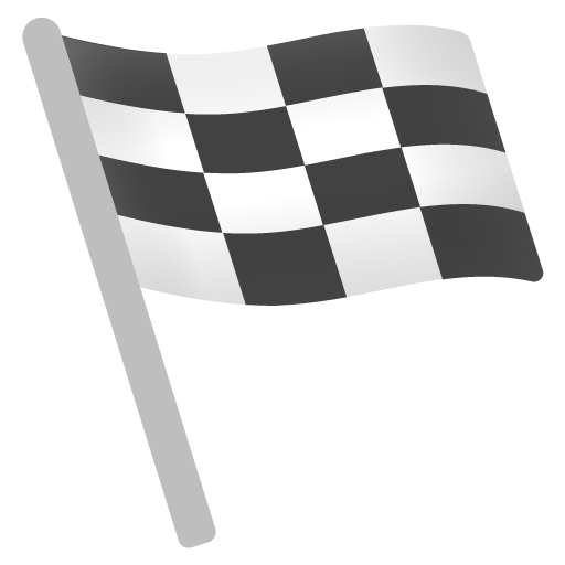 Chequered Flag as drawn by Google in Android 11.0