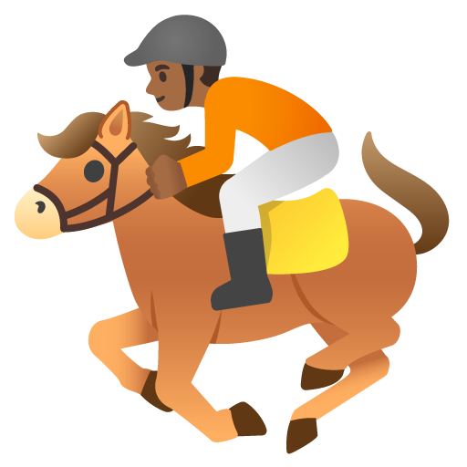Horse Racing: Medium-Dark Skin Tone, the previous design