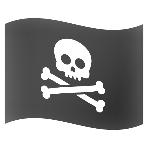 Pirate Flag as drawn by Google in Android 11.0